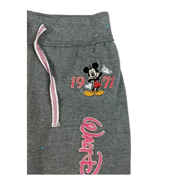 Disney Parks Sweatpants Girls S Gray Heather Walt Disney World Fleece Jogger - Picture 3 of 5